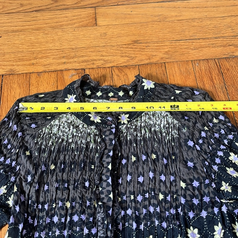 Free People Rare Feelings Black and Cream Star-Print Maxi Dress - Picture 8 of 9